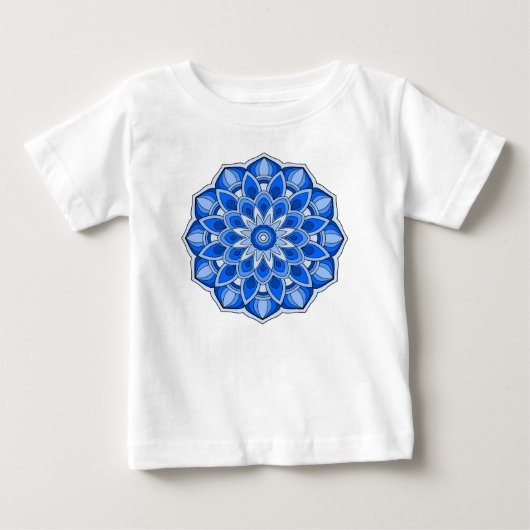 Mandala in blauw (Voorkant)