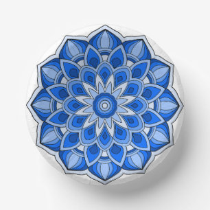 Mandala in blauw Papier Bord