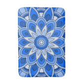 Mandala in het blauw badmat (Voorkant Verticaal)