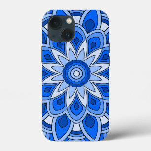 Mandala in het blauw iPhone 13 mini hoesje