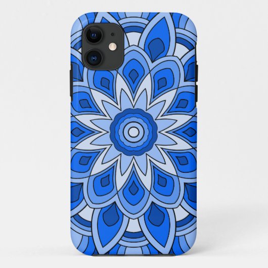 Mandala in het blauw Case-Mate iPhone case (Achterkant)