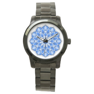 Mandala in het blauw horloge