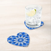 Mandala in het blauw kartonnen onderzetters (Insitu)