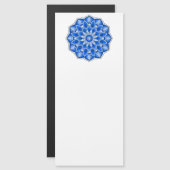 Mandala in het blauw magnetische uitnodiging (Voorkant / Achterkant)