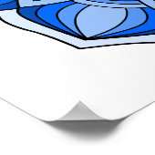 Mandala in het blauw poster (Hoek)
