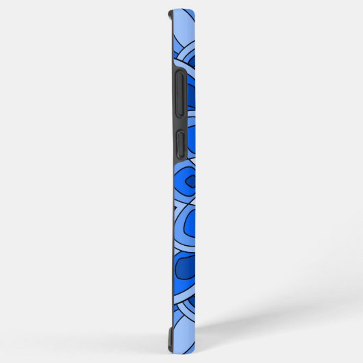 Mandala in het blauw samsung galaxy hoesje (Rechterkant)