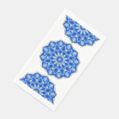 Mandala in het blauw servet (Hoek)