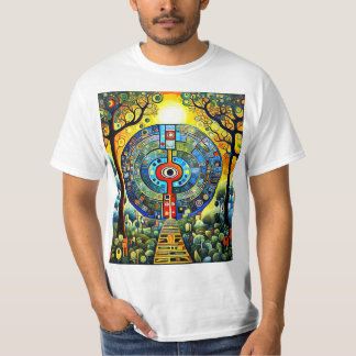 Mandala in het bos t-shirt