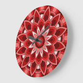 Mandala in het rood grote klok (Hoek)