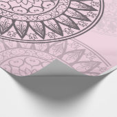 Mandala in roze cadeaupapier (Hoek)