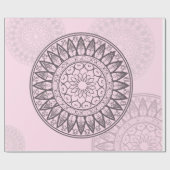 Mandala in roze cadeaupapier (Vlak)