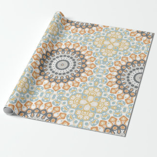 Mandala in Sinaasappel en blauw Cadeaupapier