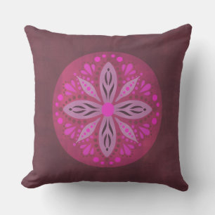 Mandala in tinten van roze Premium-Sierkussen Kussen