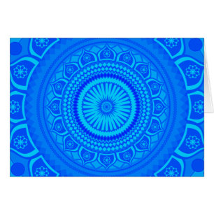 mandala indien bleu