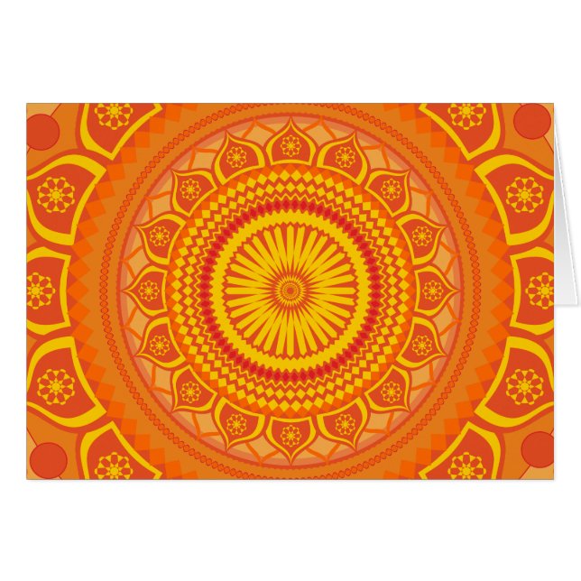 mandala indien Orange (Devant horizontal)
