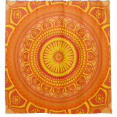 Mandala indienne rideau de douche orange (Devant)