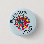 Mandala Intersectionele Feministische Button (Voorkant)