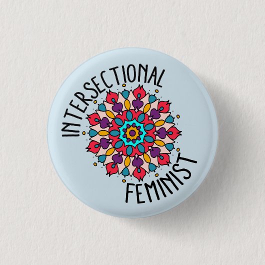 Mandala Intersectionele Feministische Button (Voorkant)