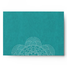 Mandala Jardin d'été Mariage Chic Vert Turquoise