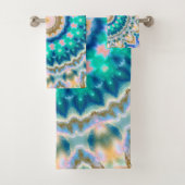 Mandala jaune turquoise (En situation)