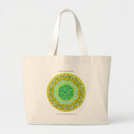 Mandala Jumbo Canvas tas: "Ik sta aan mijn kant" Grote Tote Bag