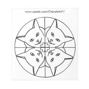 Mandala Kaleidoscope Katten Kleurende Notitieblokk Notitieblok