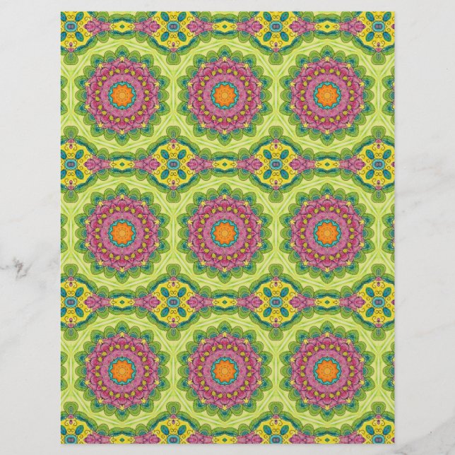 Mandala Kaleidoscope Scrapbook Paper (Voorkant)