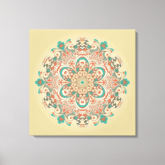 Mandala Kaléidoscope - Toile Enveloppée (Recto)