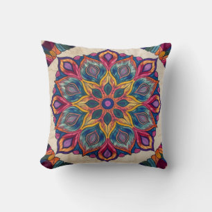 Mandala Kilim Lumbar Kussens: Comfort met artiest Kussen