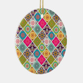 Mandala kleurrijk Marokkaans etnisch patroon Keramisch Ornament (Rechts)