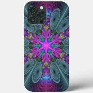 Mandala Kleurrijk Slaande Fractale Kunst Kaleidosc iPhone 13 Pro Max Hoesje
