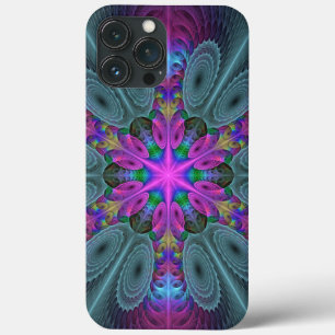 Mandala Kleurrijk Slaande Fractale Kunst Kaleidosc iPhone 13 Pro Max Hoesje