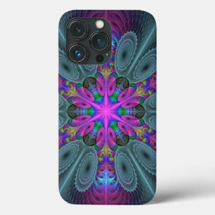 Mandala Kleurrijk Slaande Fractale Kunst Kaleidosc iPhone 13 Pro Hoesje
