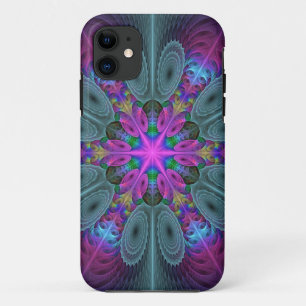 Mandala Kleurrijk Slagkrachtig Fractale Kunst Kale iPhone 11 Hoesje