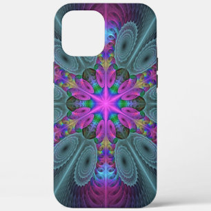 Mandala Kleurrijk Strak Fractal Kunst Kaleidoscoop iPhone 12 Pro Max Hoesje