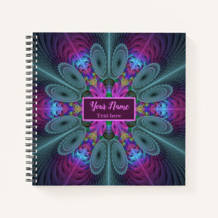Mandala Kleurrijke Fractale Kunst Kaleidoscoop Eig Notitieboek
