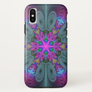 Mandala kleurrijke Spirituele fractale kunst met r iPhone XS Hoesje