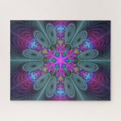 Mandala kleurrijke Spirituele fractale kunst met r Legpuzzel (Horizontaal)