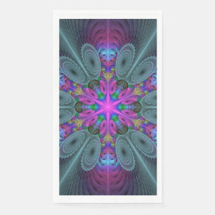 Mandala kleurrijke Spirituele fractale kunst met r Servet
