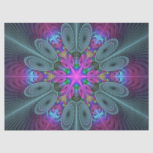 Mandala Kleurrijke Strikte Fractale Kunst Kaleidos Tissuepapier