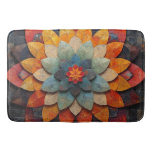 Mandala Kunst Getextuurde Bloem Badmat