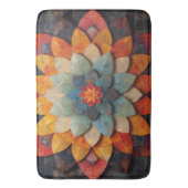 Mandala Kunst Getextuurde Bloem Badmat (Voorkant Verticaal)