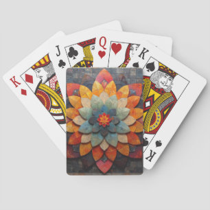 Mandala Kunst Getextuurde Bloem Pokerkaarten
