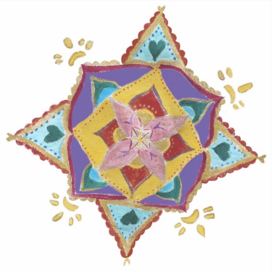 Mandala Kunst Tekening Sticker (Voorkant)