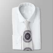 Mandala kunst zwart-wit stropdas (Gebonden)