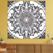 Mandala-kunstwandbekleding Canvas Afdruk (Insitu (Woonkamer))
