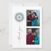 Mandala Lace Mariage photo Merci bleu ID968 (Devant)