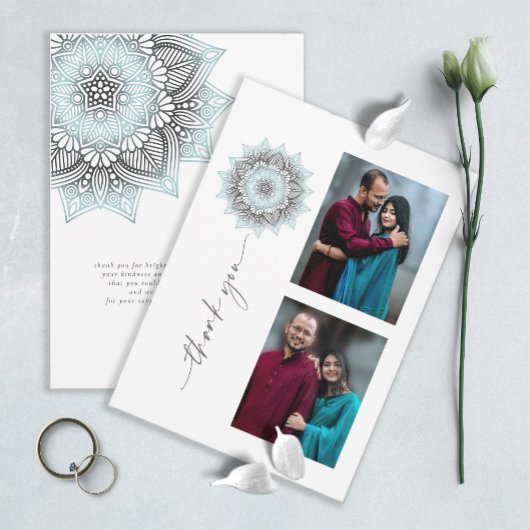Mandala Lace Mariage photo Merci bleu ID968
