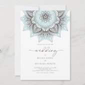 Mandala Lace Rev Wedding Lt. Blue ID968 Kaart (Voorkant)