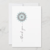 Mandala Lace Wedding Dank je. Blauwe ID968 Bedankkaart (Voorkant)